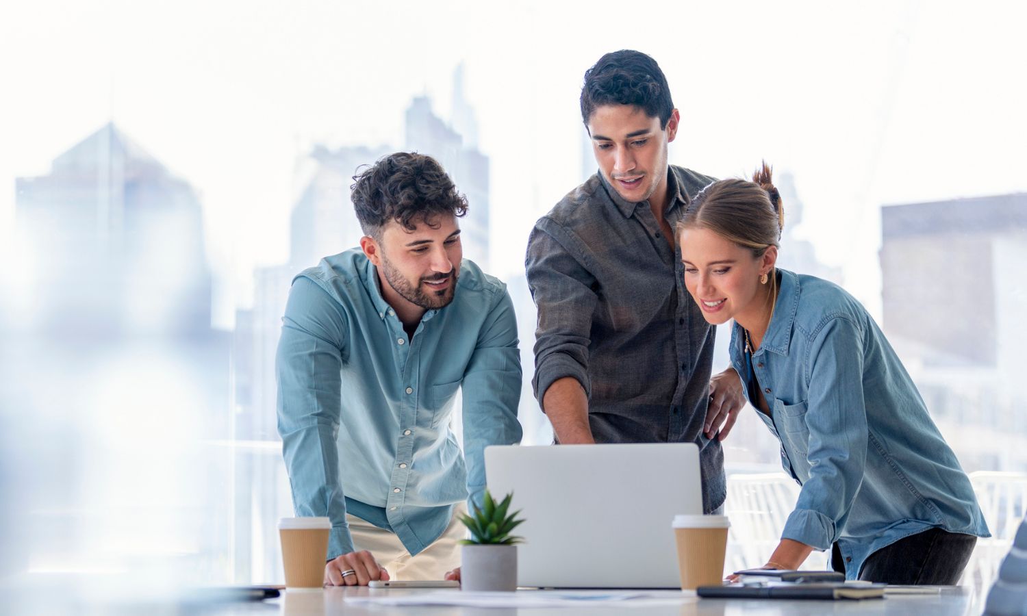 business team working on tech projects